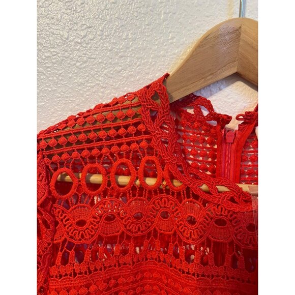 NWT Endless Rose bright orange smocked dress Medium - Picture 11 of 13